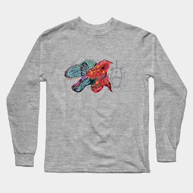 T-Rexwerk Long Sleeve T-Shirt by Gus the little guy